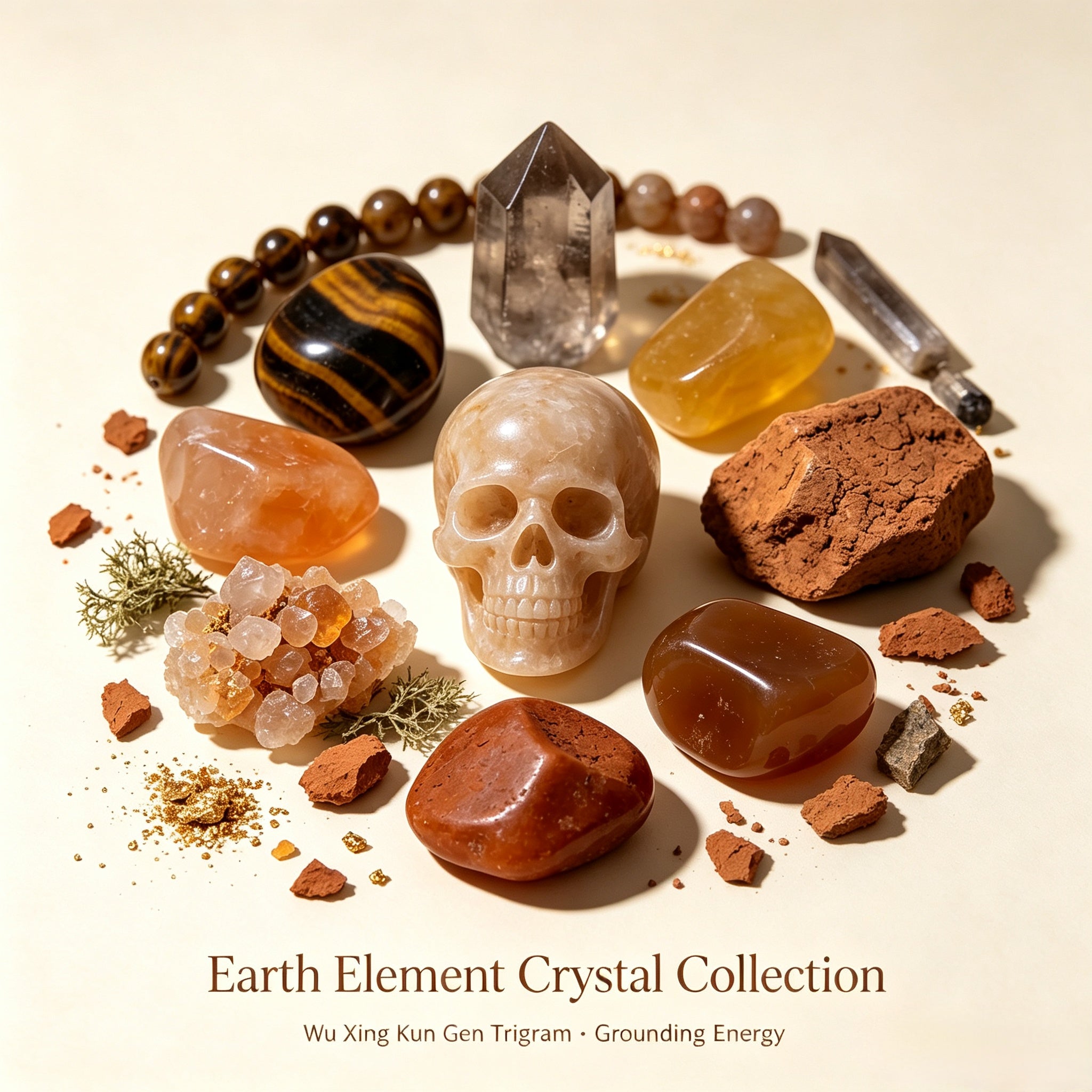 Earth Element Crystal Collection | Wu Xing Bagua Kun & Gen Trigram Grounding Healing