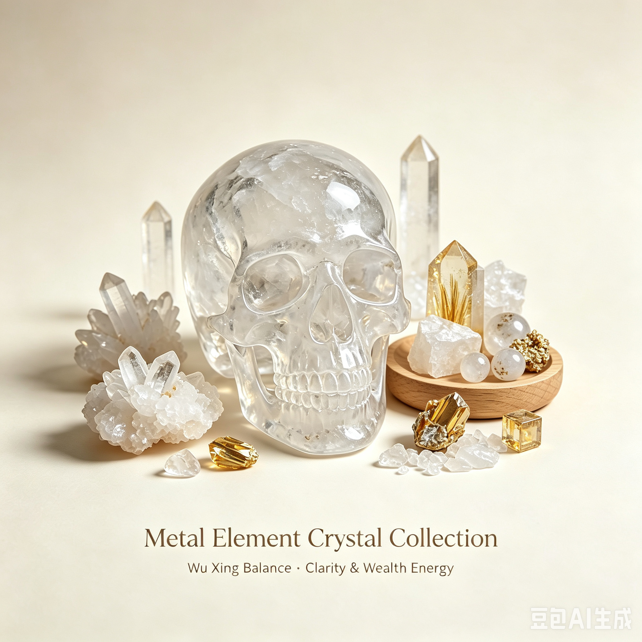 Metal Element Crystal Collection | Wuxing Balance Decor
