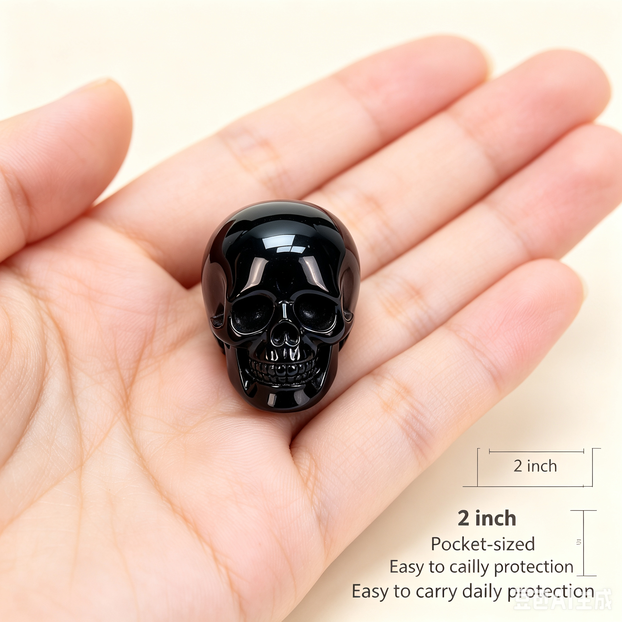Black Obsidian Skull for Your Second Home