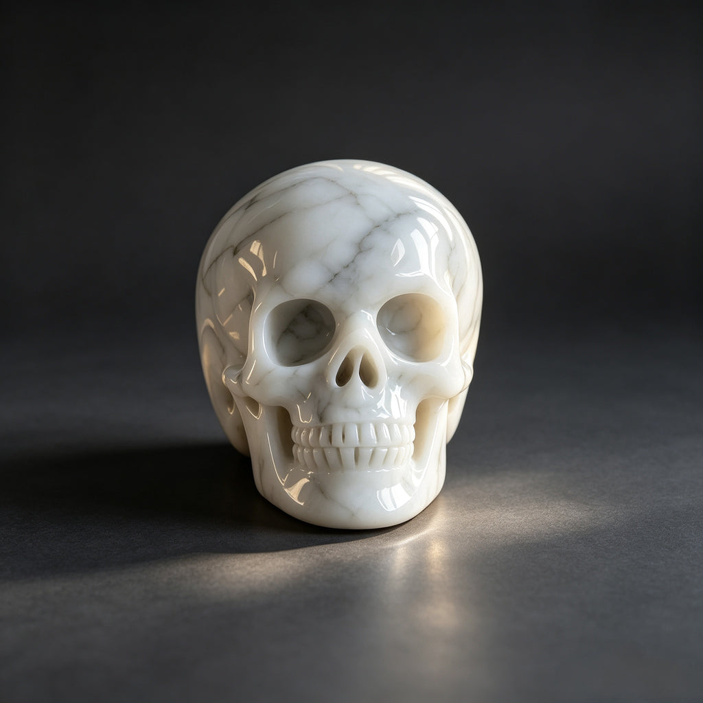 Crysthall Howlite Skull - Calming Crystal for Clarity