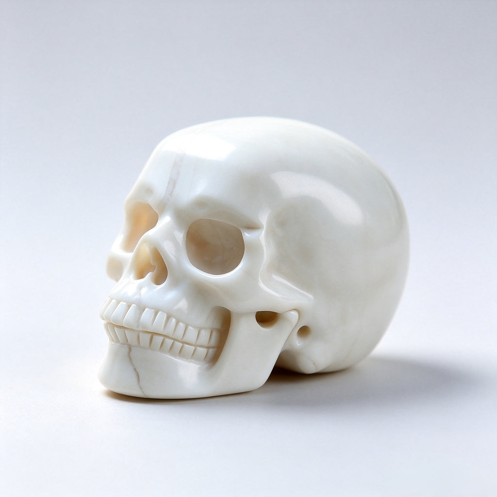 Crysthall Ivory Jade Skull — The Stone That Helps You Make Hard Decisions
