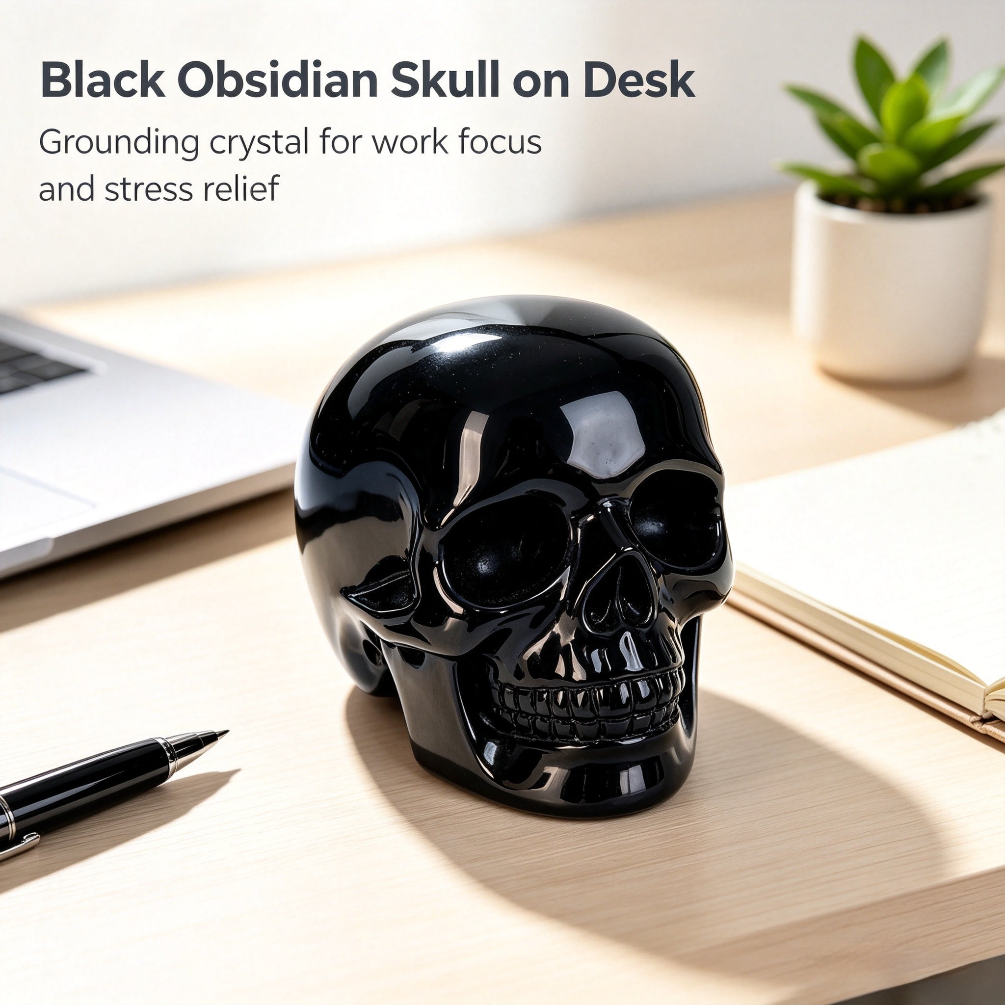 Black Obsidian Skull for Your Second Home