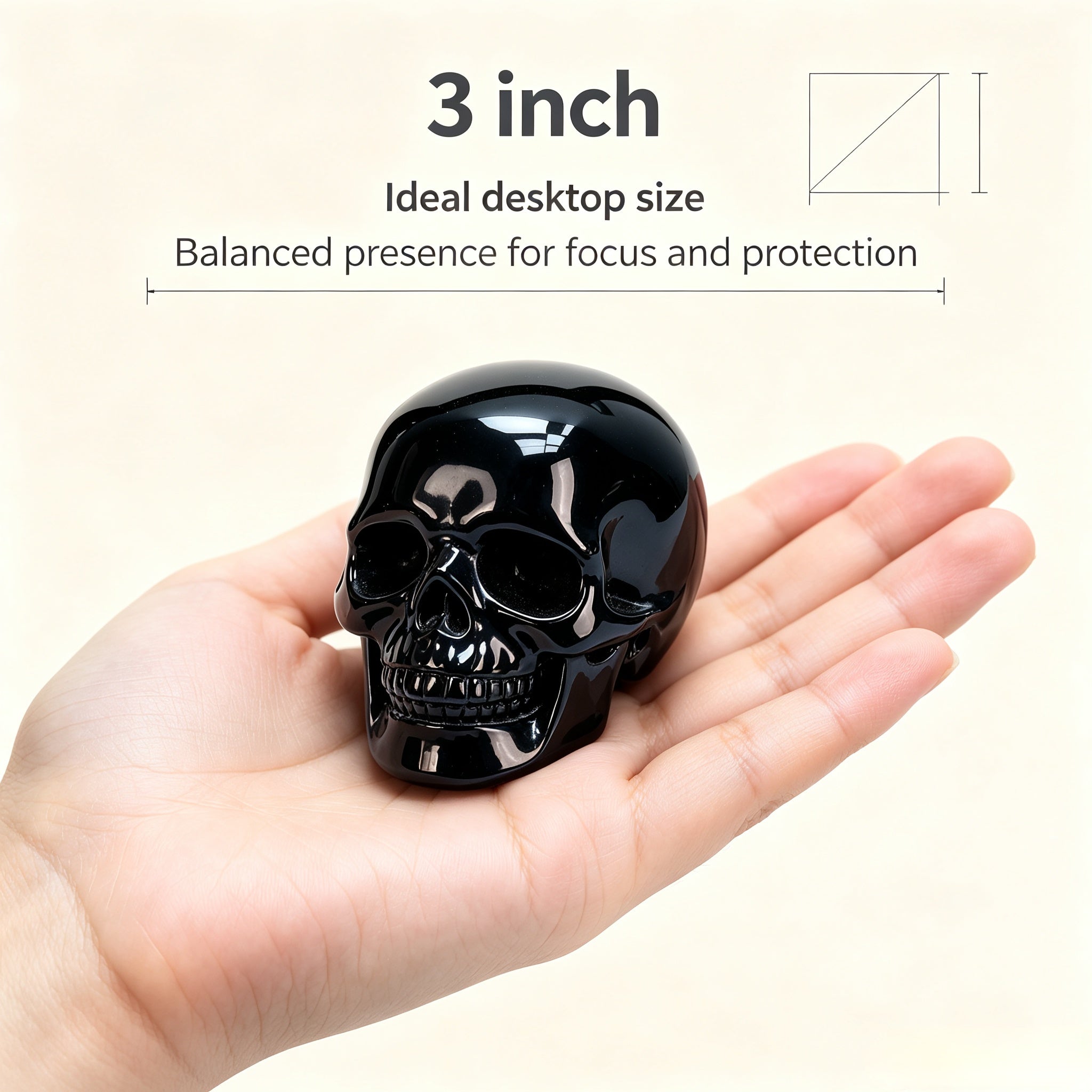 Black Obsidian Skull for Your Second Home