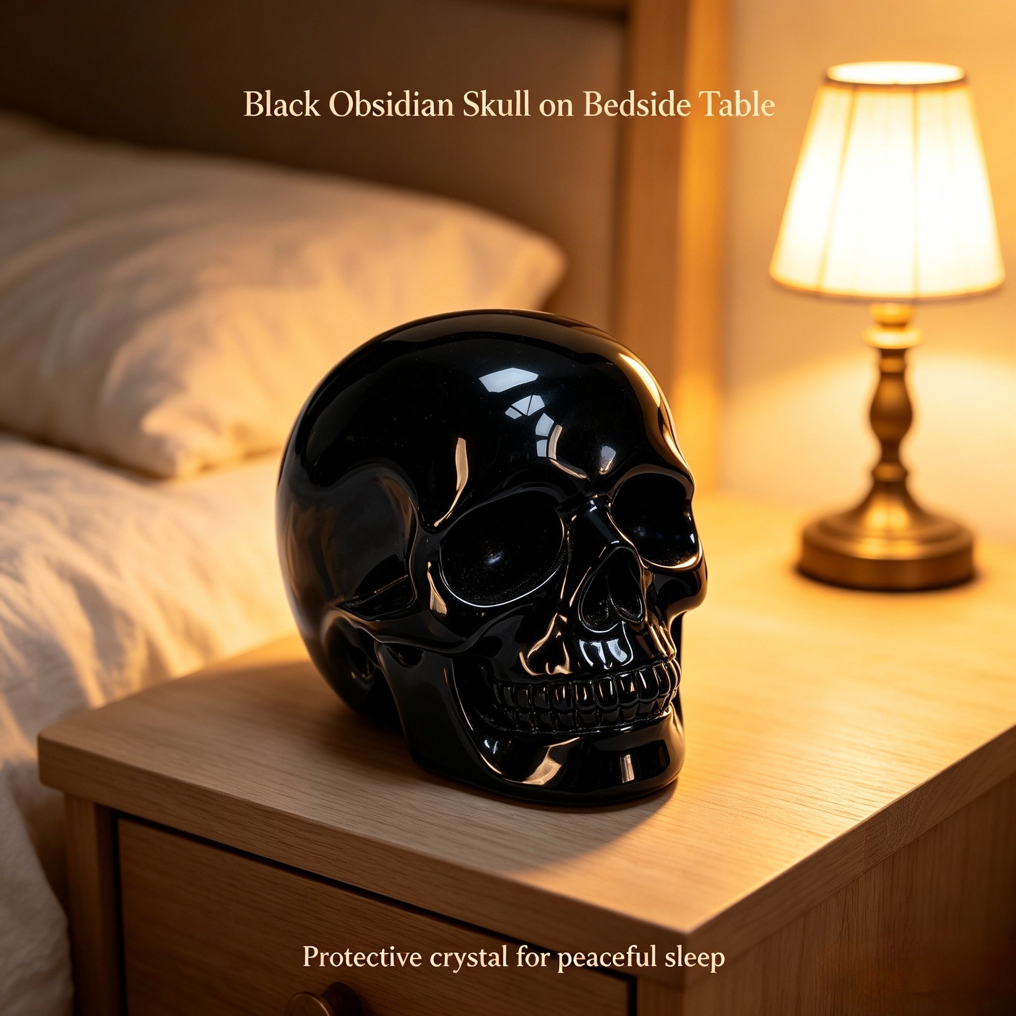 Black Obsidian Skull for Your Second Home