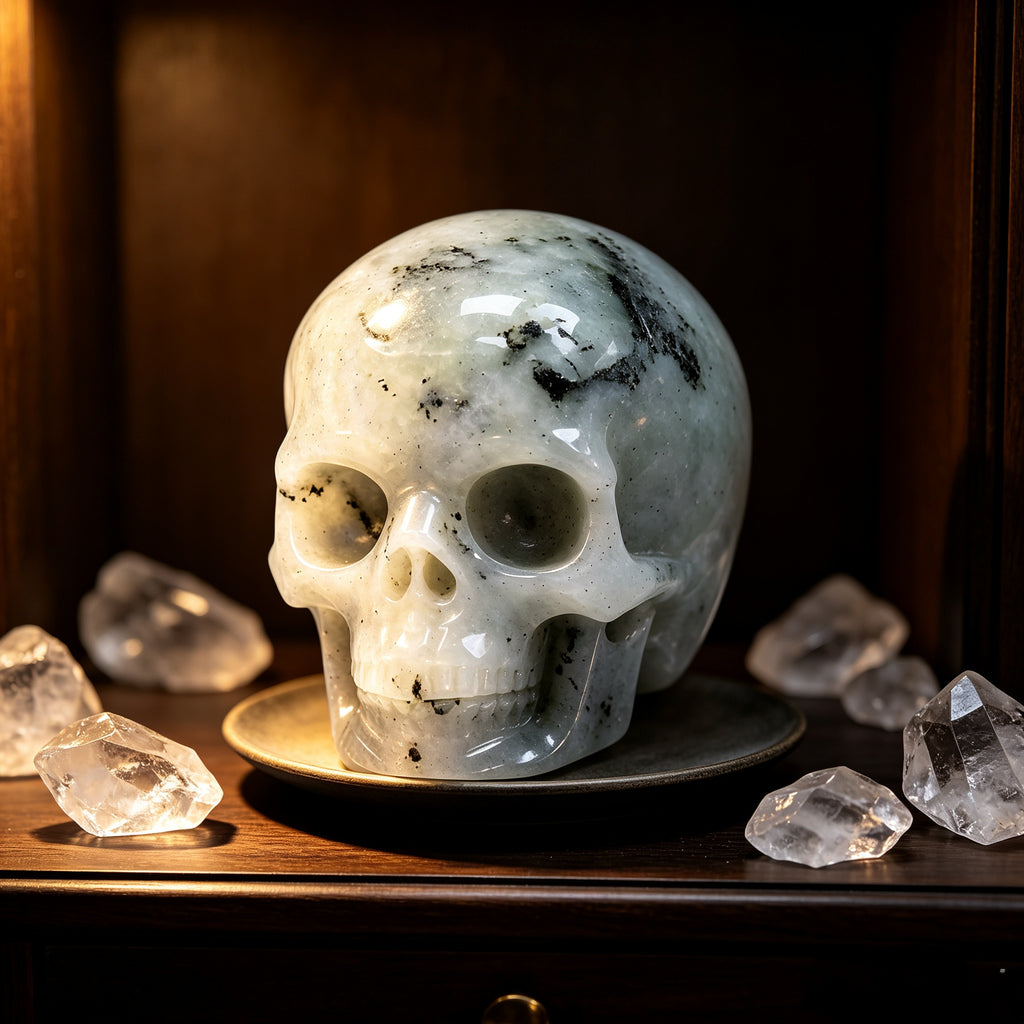 Crysthall Natural Labradorite Skull — Magic & Transformation Crystal