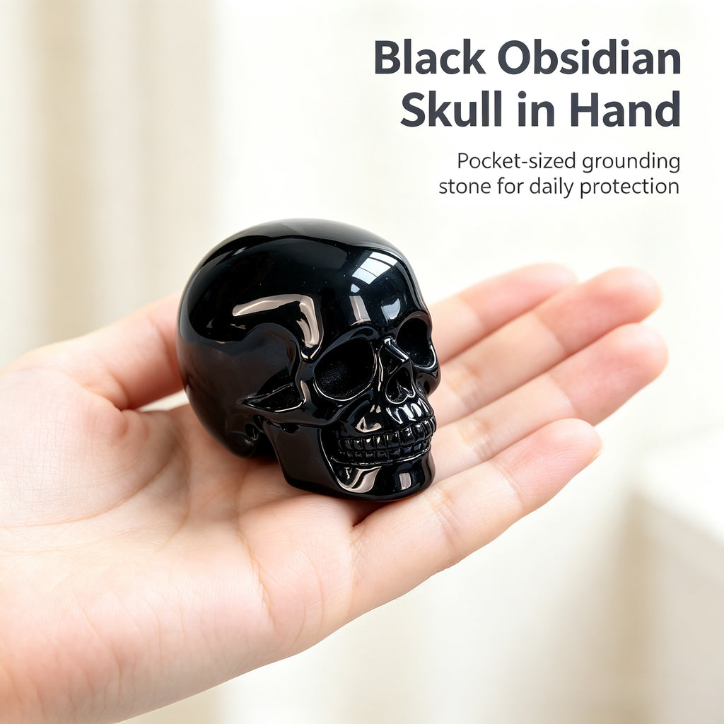 Black Obsidian Skull for Your Second Home
