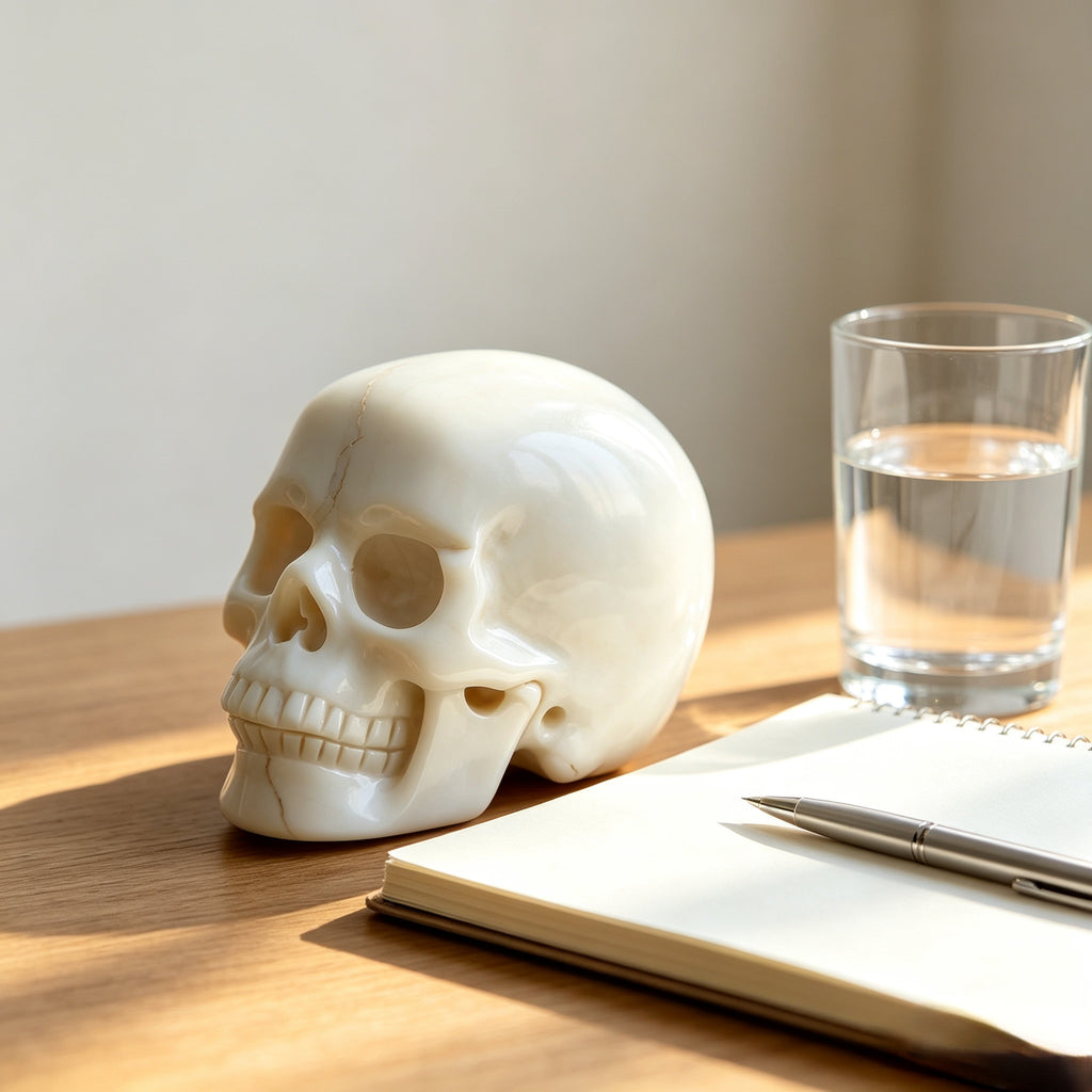 Crysthall Ivory Jade Skull — The Stone That Helps You Make Hard Decisions
