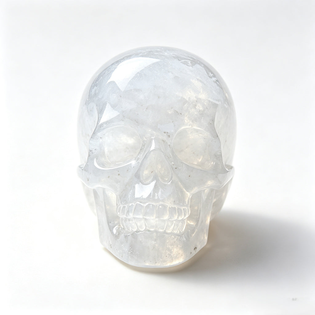 Crysthall Angolan Quartz Skull - Metal Element Crystal for Clarity