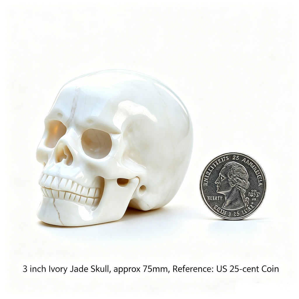 Crysthall Ivory Jade Skull — The Stone That Helps You Make Hard Decisions