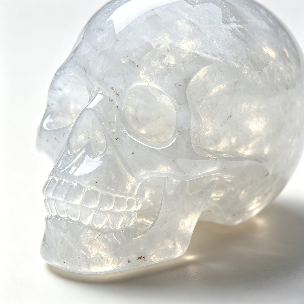 Crysthall Angolan Quartz Skull - Metal Element Crystal for Clarity