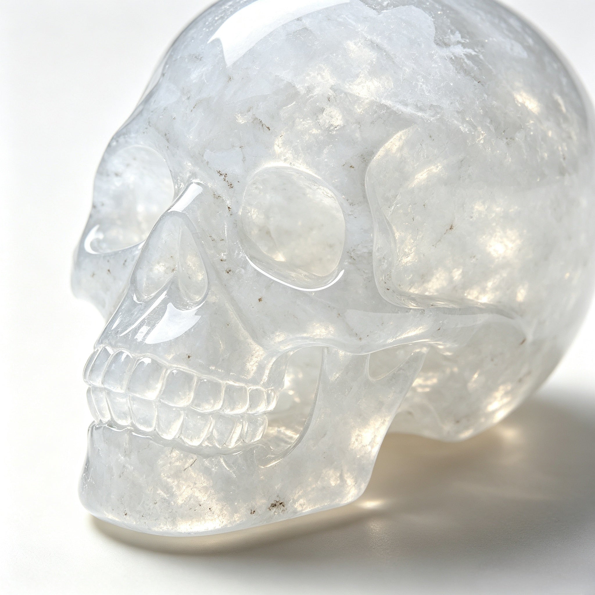 Crysthall Angolan Quartz Skull - Metal Element Crystal for Clarity