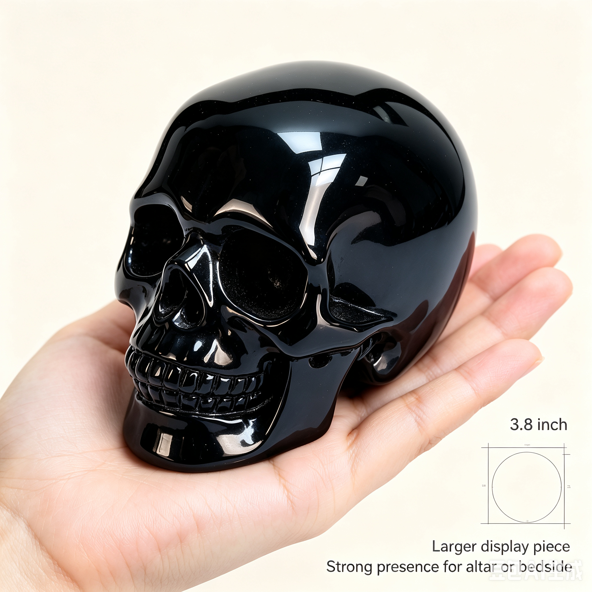 Black Obsidian Skull for Your Second Home